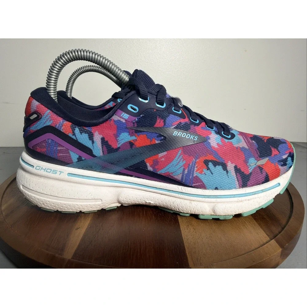 Brooks Ghost 15 Womens 8 B Blue Empower Her Eclipse Running Shoes 120380-1B-434
